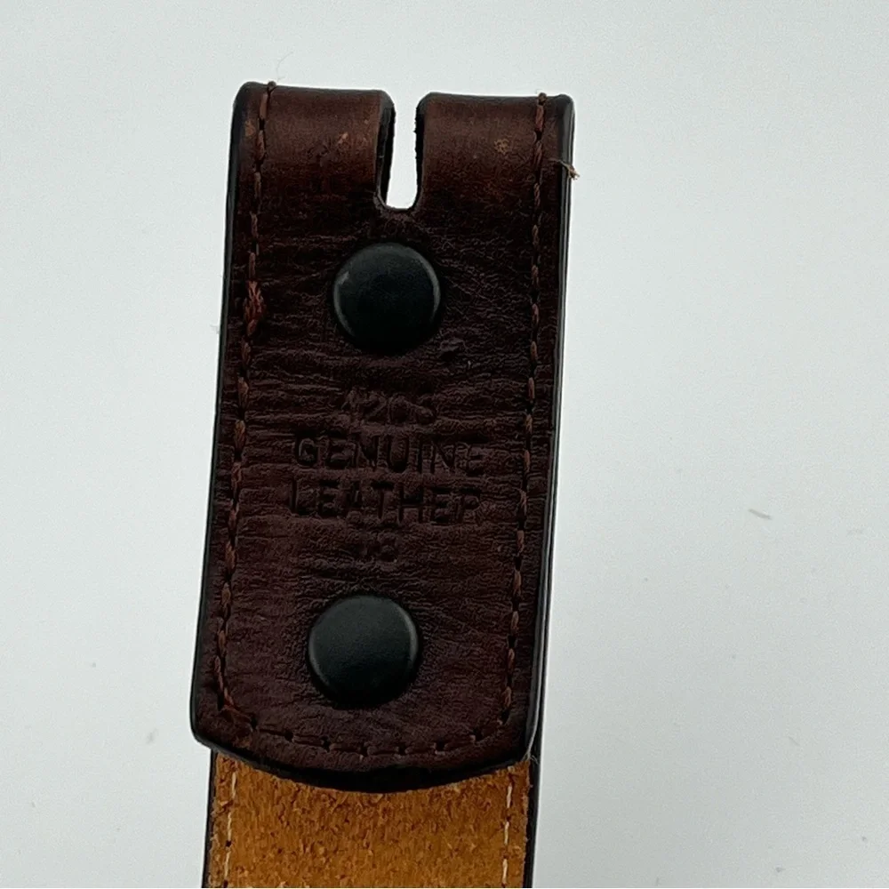 Childs Western Inlay Tooling Stylish Brown Leather Belt 22